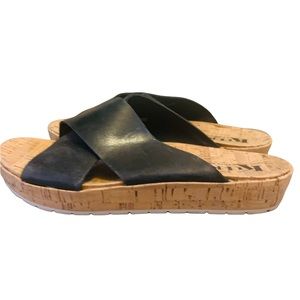 KORK By KORK EASE Women's Joly Black Leather Criss